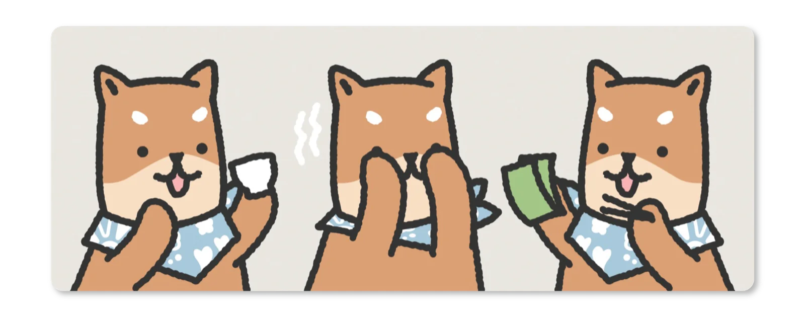 Mirai-kun mascot poses