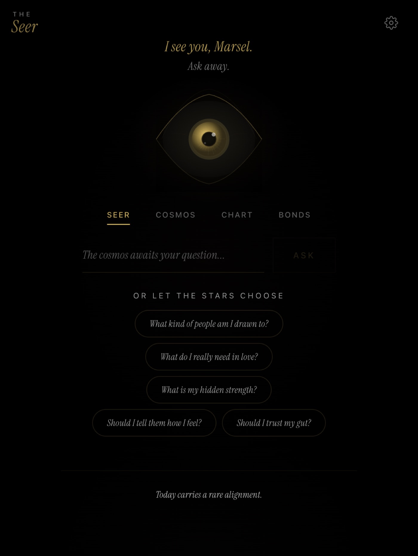 The Oracle view: a reading delivered in oracle tone