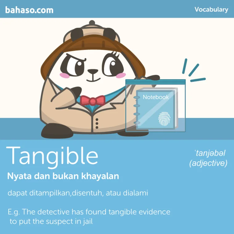 Bahaso vocabulary card, Tangible