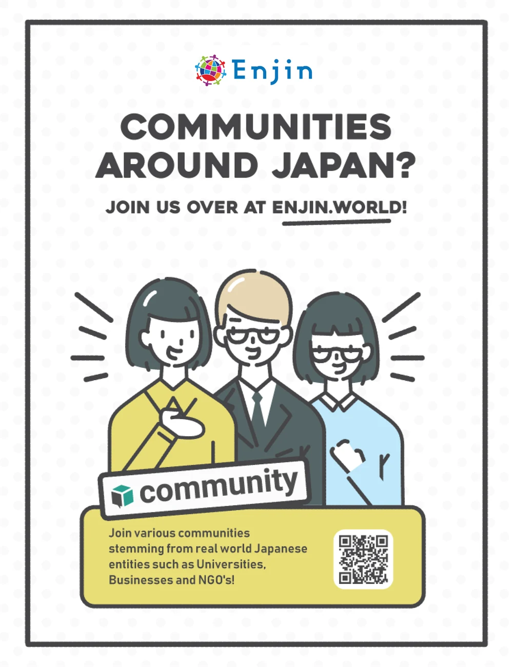 Community standee, English